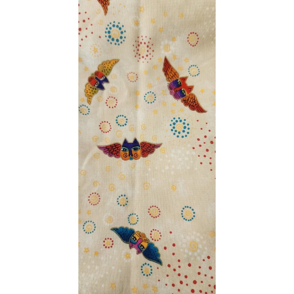 Fantastic Felines Laurel Burch Clothworks Cotton Fabric Angel-Cats 2 Yards 1995